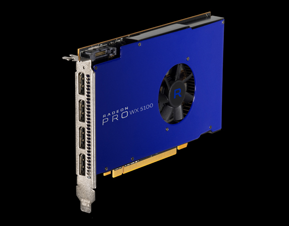 AMD announced Radeon Pro WX 5100, part of a new series of GPUs, at SIGGRAPH 2016 (image courtesy of AMD).