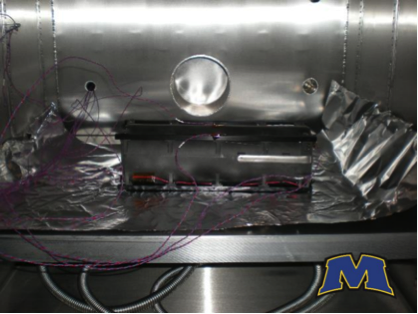 Fig. 7: Final vibration and thermal vacuum testing. Image courtesy of Morehead University.