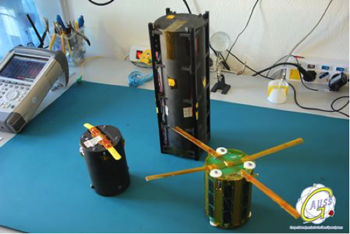Fig. 8: Integration of the TubeSats into the TuPOD by the GAUSS team in Rome. Image courtesy of GAUSS srl.