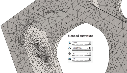 Fig. 8: Blended curvature-based meshing.